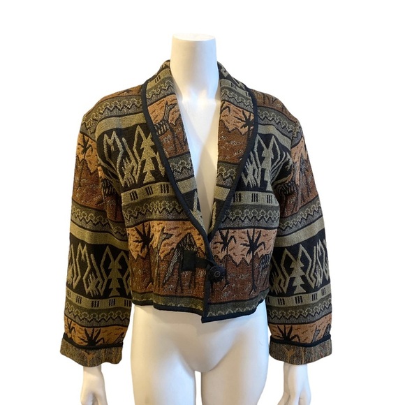 VINTAGE FLASHBACK Southwestern Desert Style Blazer, Size Medium - Picture 3 of 11